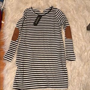 Black & White stripe tunic dress
